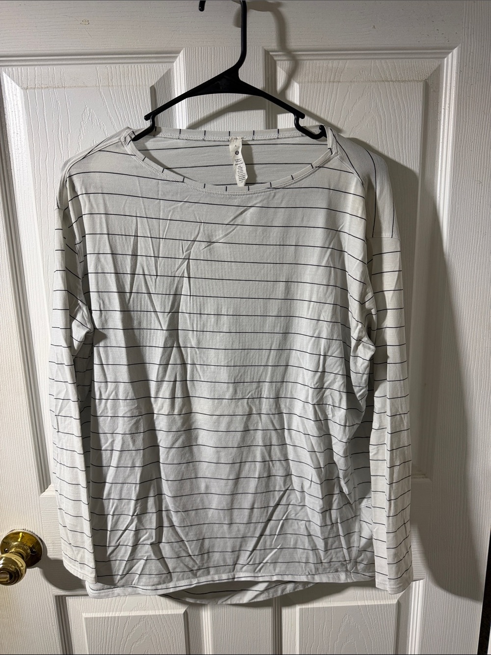 Lululemon stripped lightweight long sleeve shirt